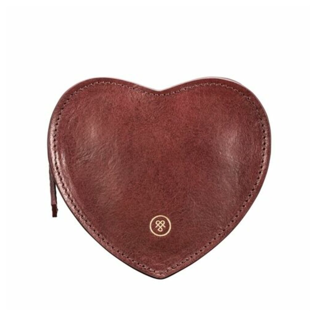 Maxwell Scott Bags Maxwell Scott Leather Heart Handbag Organiser - Mirabellal Wine