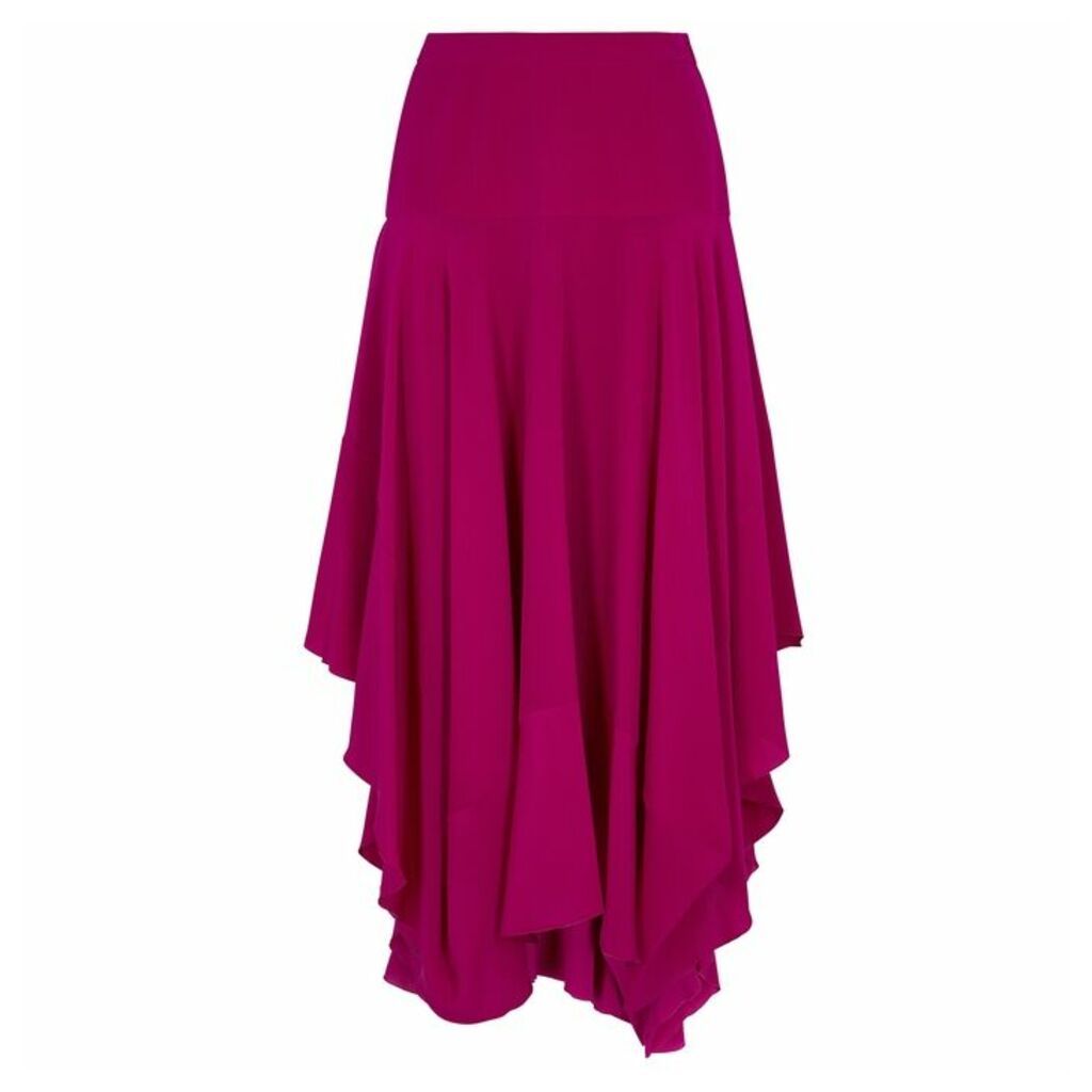 Stella McCartney Raspberry Draped Silk Skirt