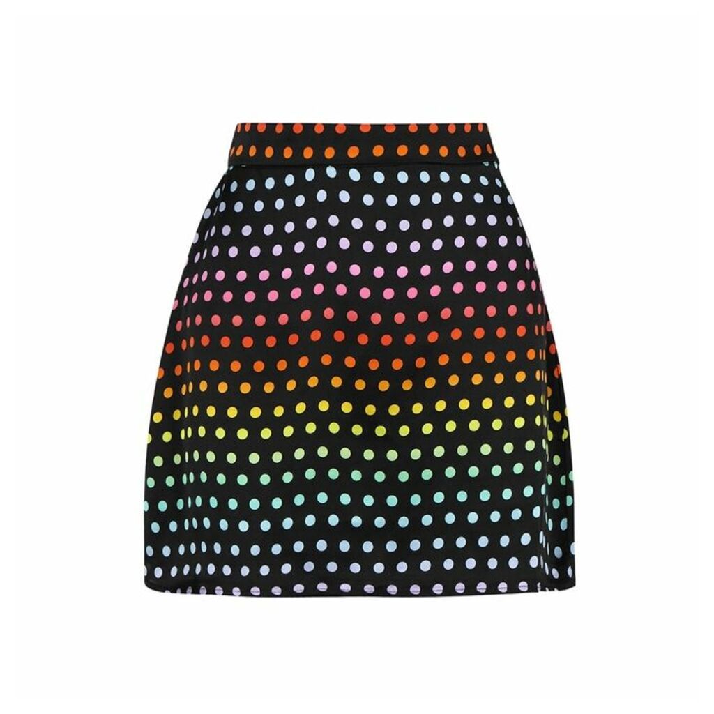 Olivia Rubin Libby Polka-dot Silk Mini Skirt