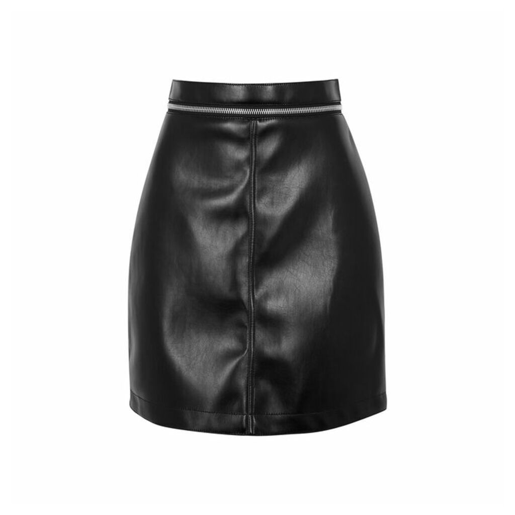 Philosophy Di Lorenzo Serafini Black Faux Leather Mini Skirt