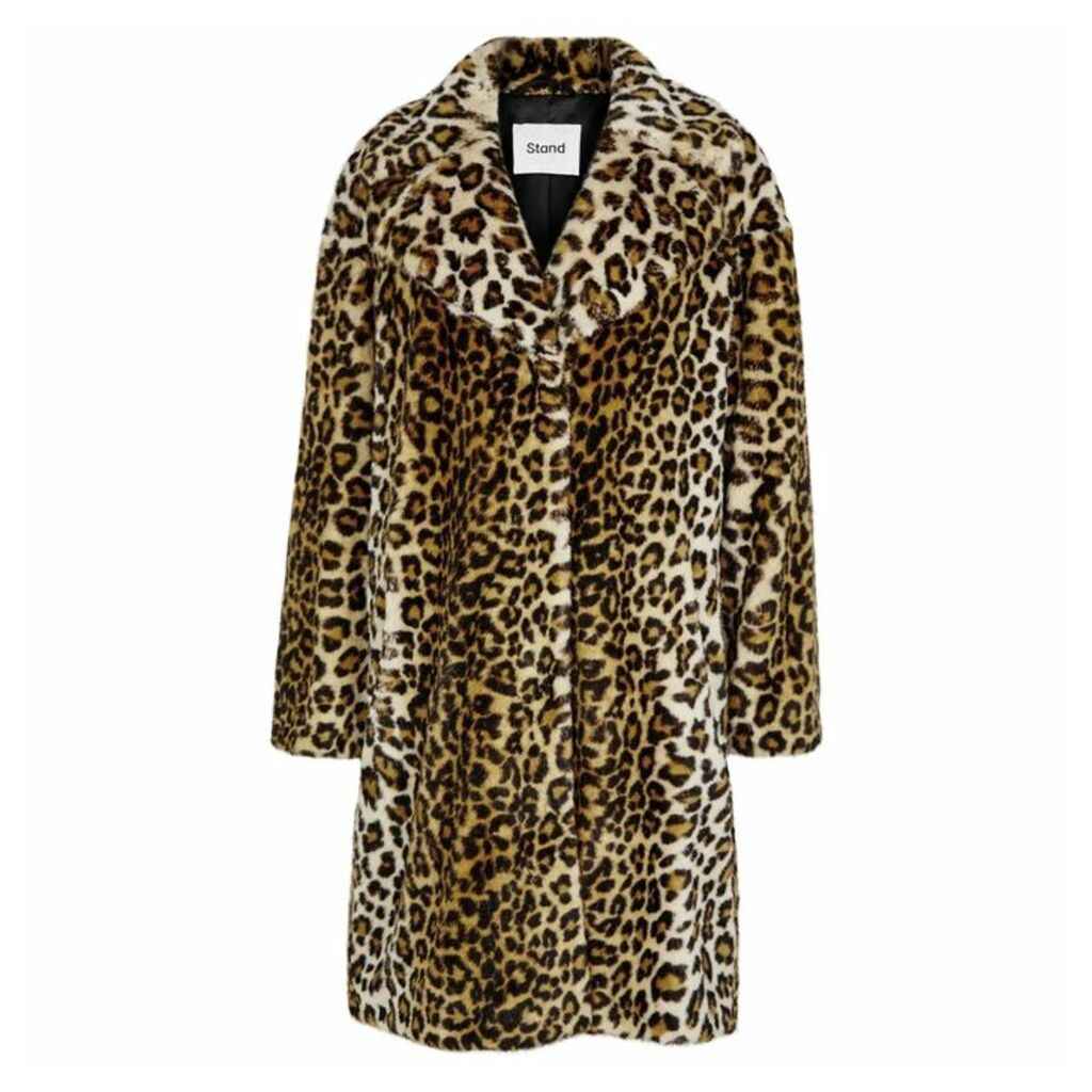 Stand Studio Camille Leopard-print Faux Fur Coat