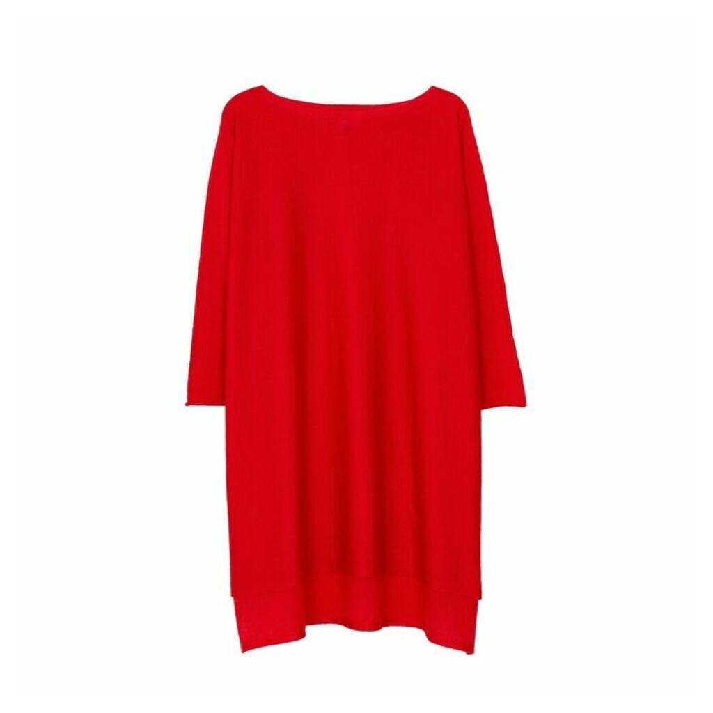 Arela Eelia Merino Wool Tunic In Red