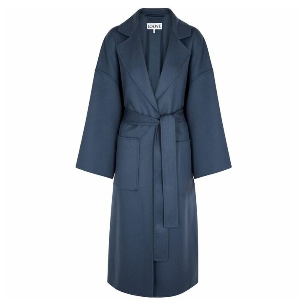 Loewe Blue Wool And Cashmere-blend Coat