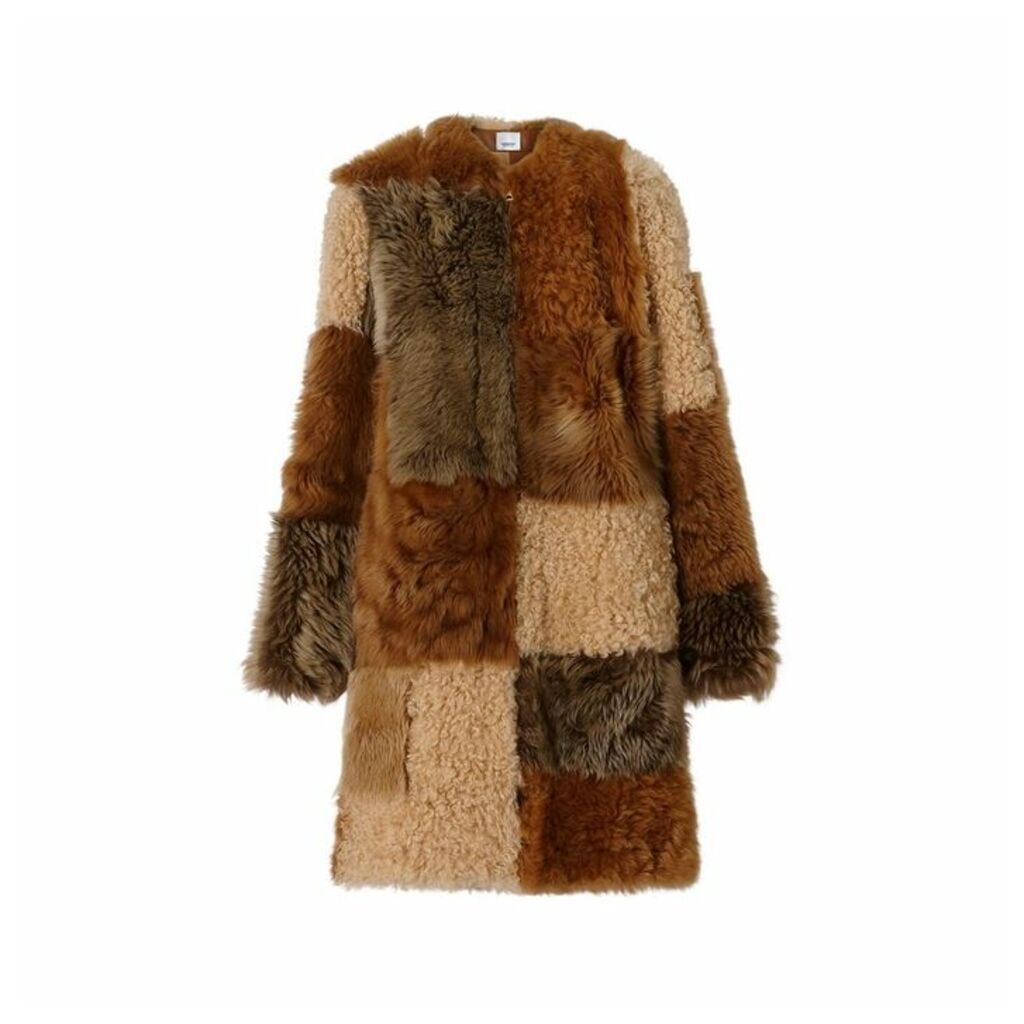 Burberry Patchwork Shearling Coat