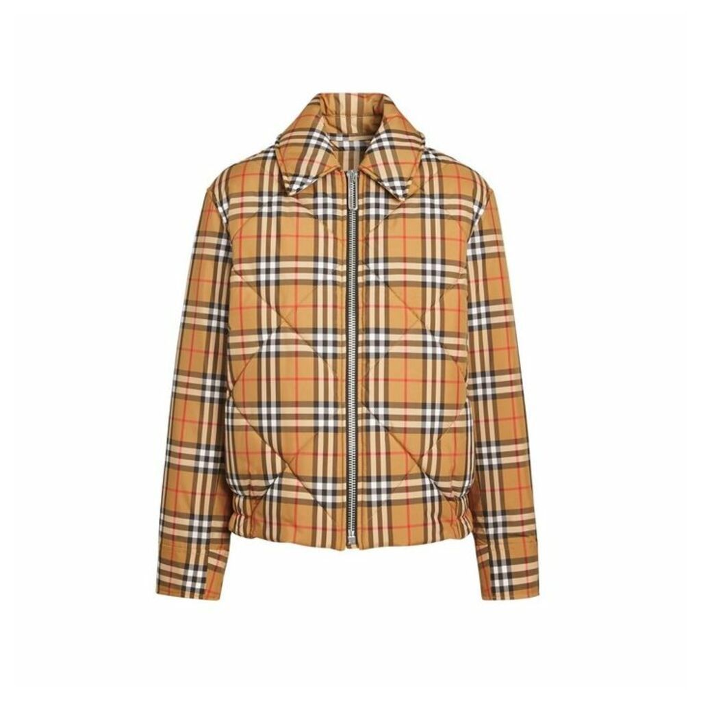 Burberry Vintage Check Diamond Quilted Jacket