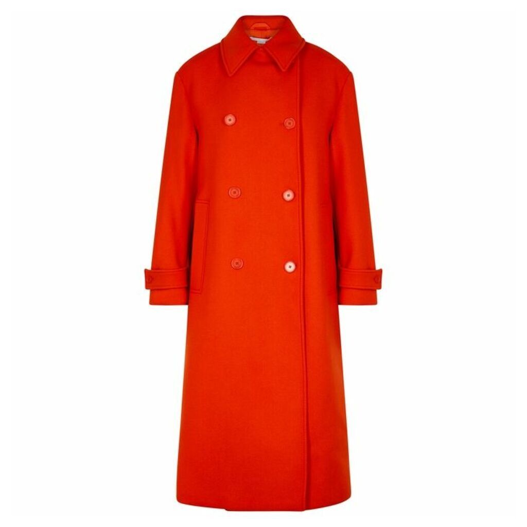 Stella McCartney Red Double-breasted Wool Coat