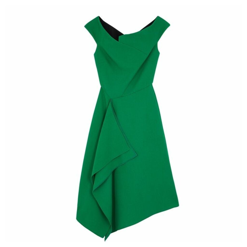 Roland Mouret Barwick Green Wool Midi Dress