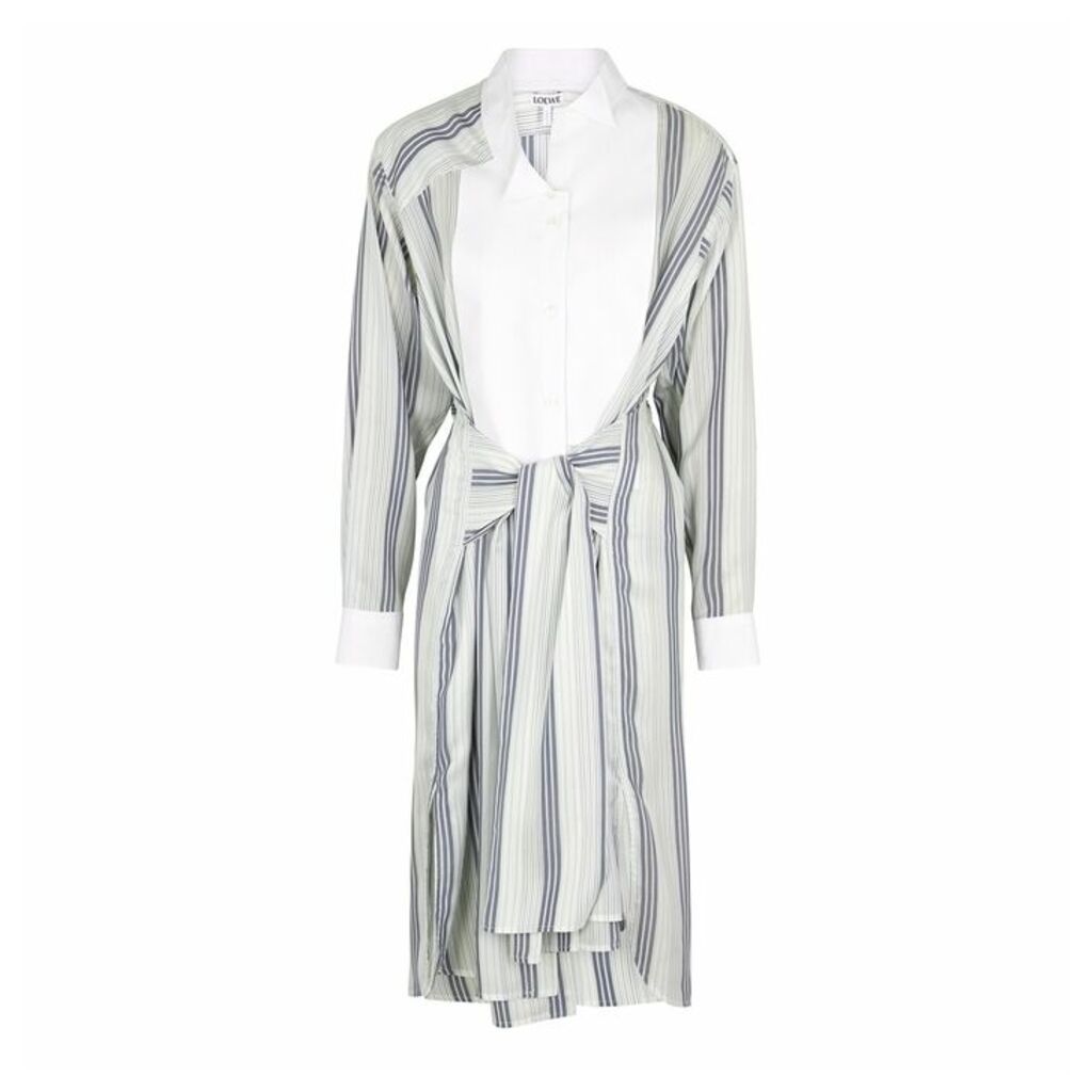 Loewe Striped Silk Shirt Dress