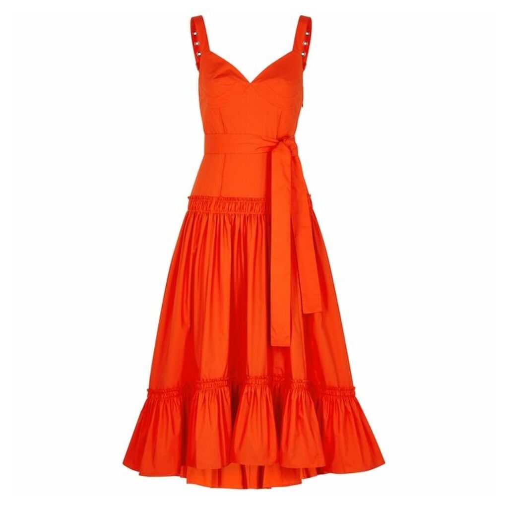 Proenza Schouler Blood Orange Cotton Midi Dress