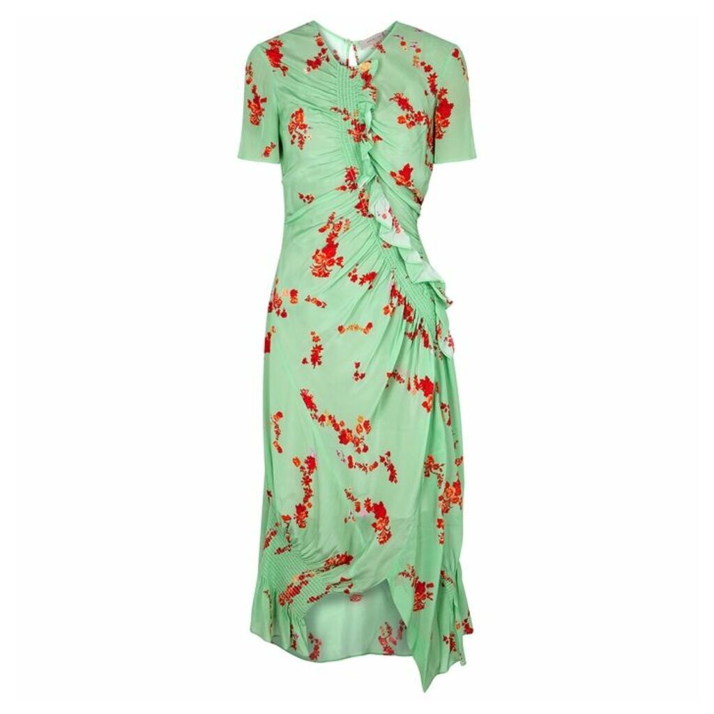 Preen Line Serelida Floral-print Ruched Midi Dress
