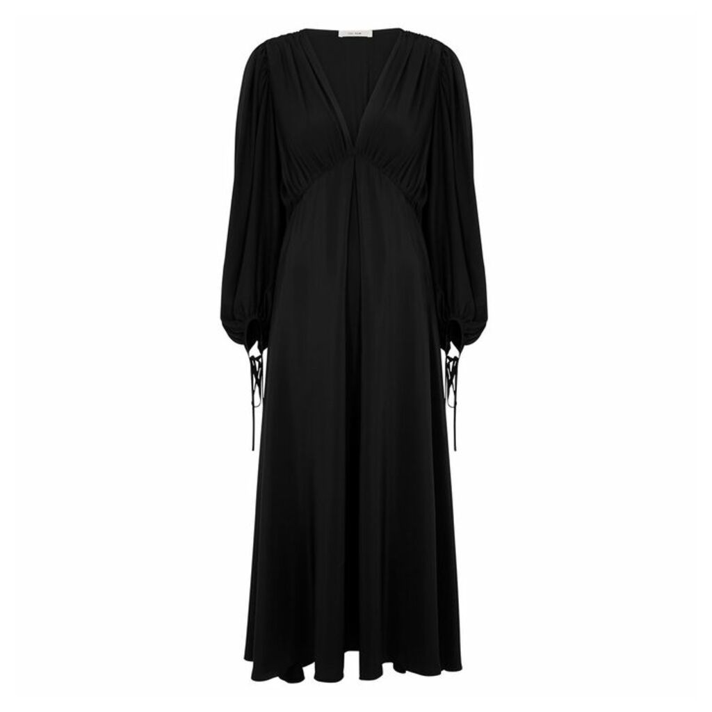 THE ROW Sante Black Silk Maxi Dress