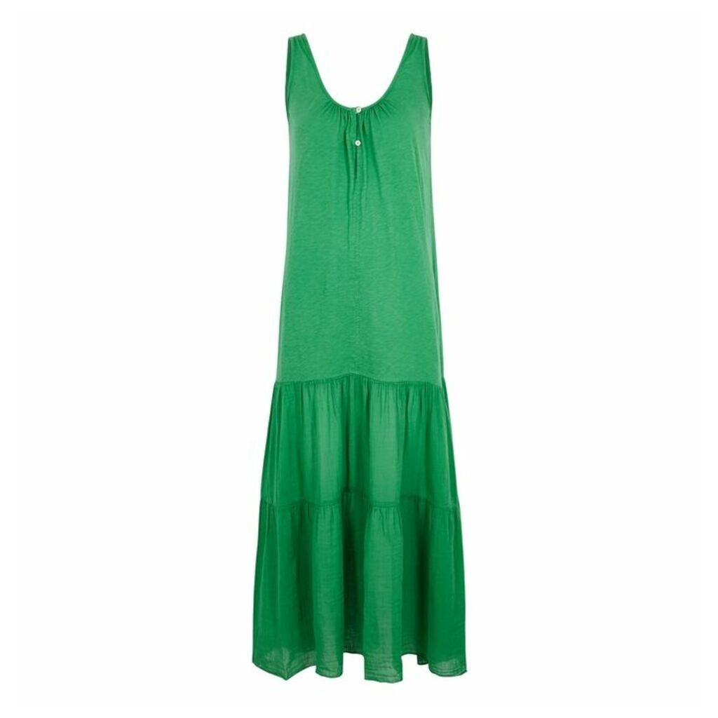 Velvet By Graham & Spencer Green Cotton Maxi Dress