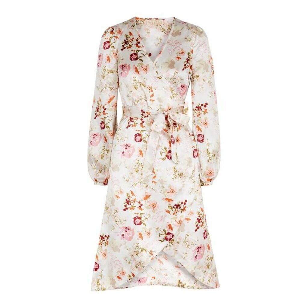 ByTiMo Azalea Floral-print Satin Wrap Dress