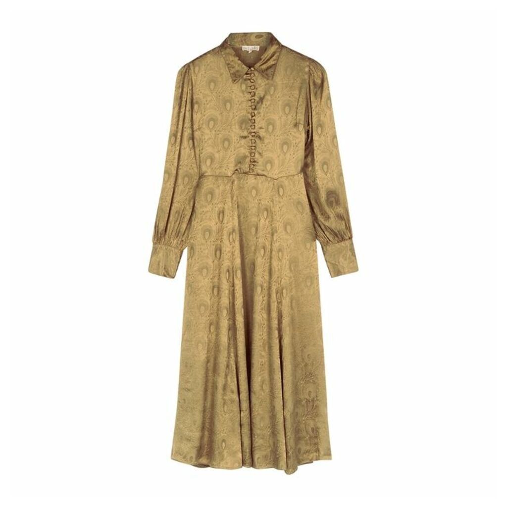 ByTiMo Gold Printed Satin Dress
