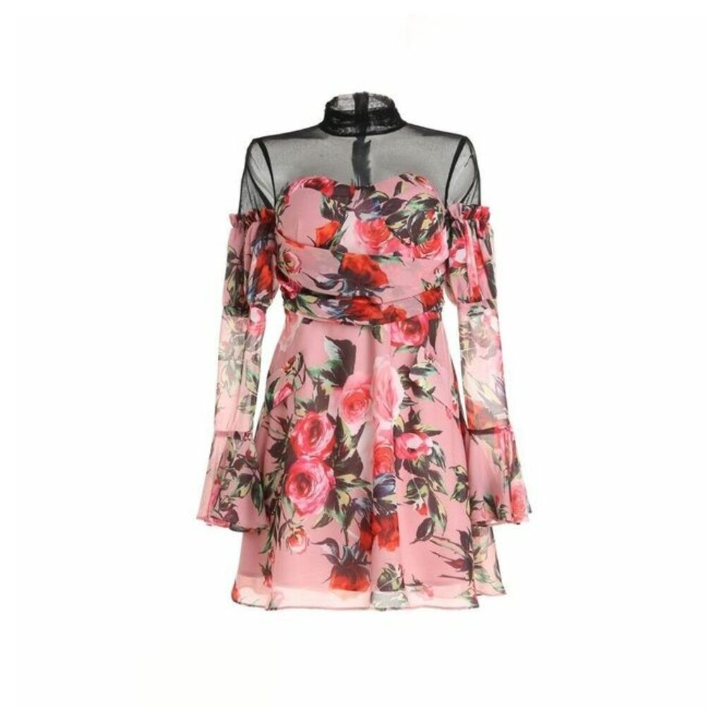 Comino Couture London Everythings Coming Up Roses Mini Dress