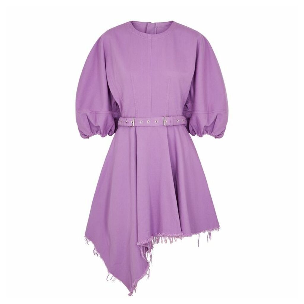 MARQUES' ALMEIDA Purple Belted Denim Mini Dress