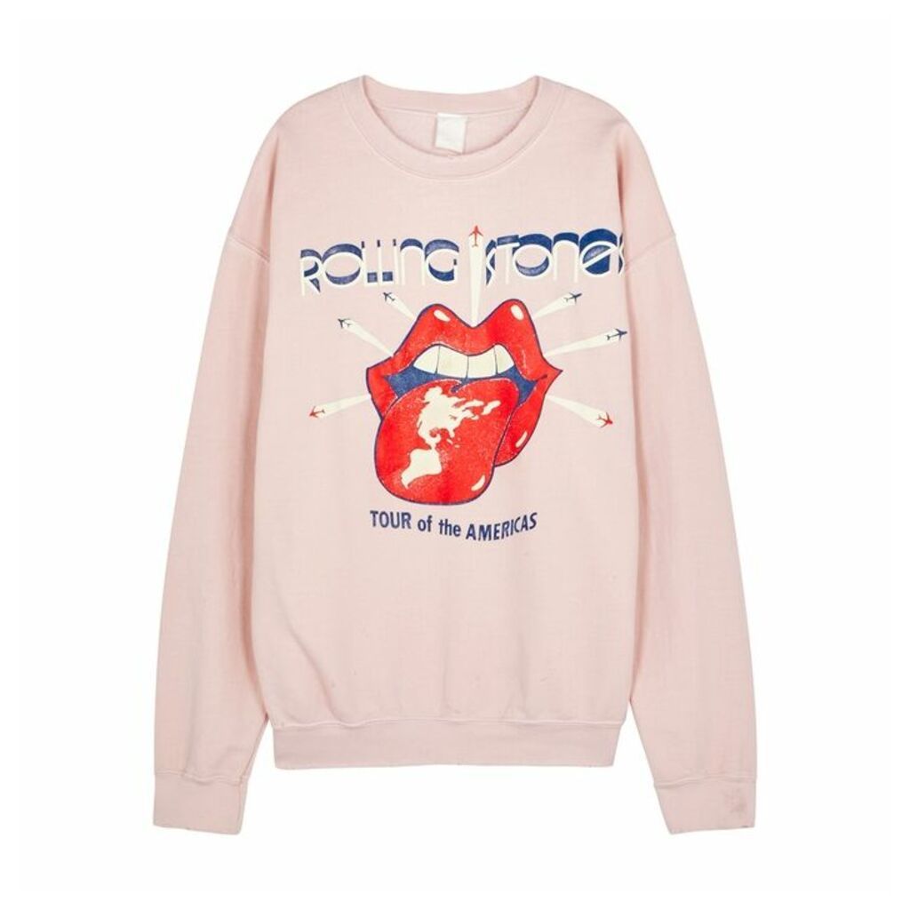 MadeWorn Rolling Stones Printed Cotton Sweatshirt