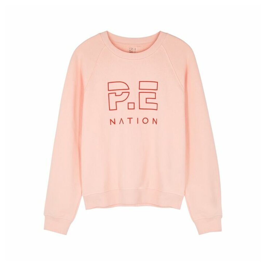P.E Nation Shuffle Pink Logo Cotton Sweatshirt