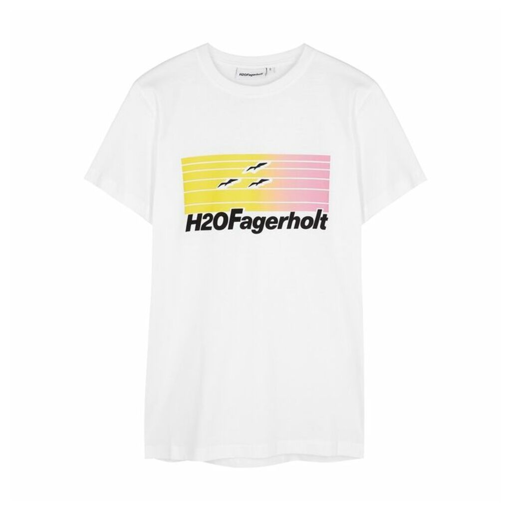H2OFAGERHOLT White Printed Cotton T-shirt