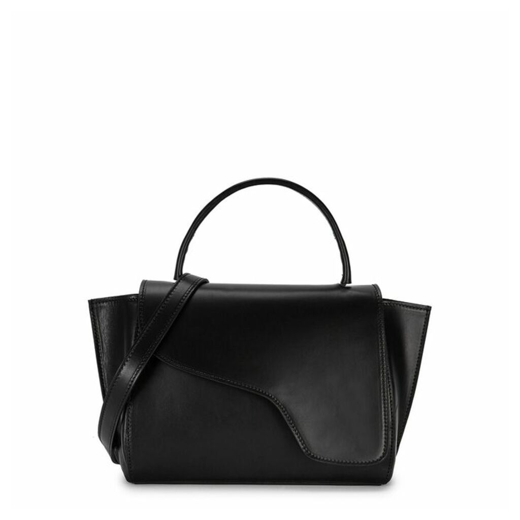 ATP Atelier Arezzo Black Leather Shoulder Bag