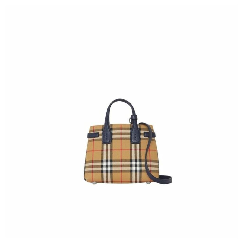 Burberry The Baby Banner In Vintage Check And Leather