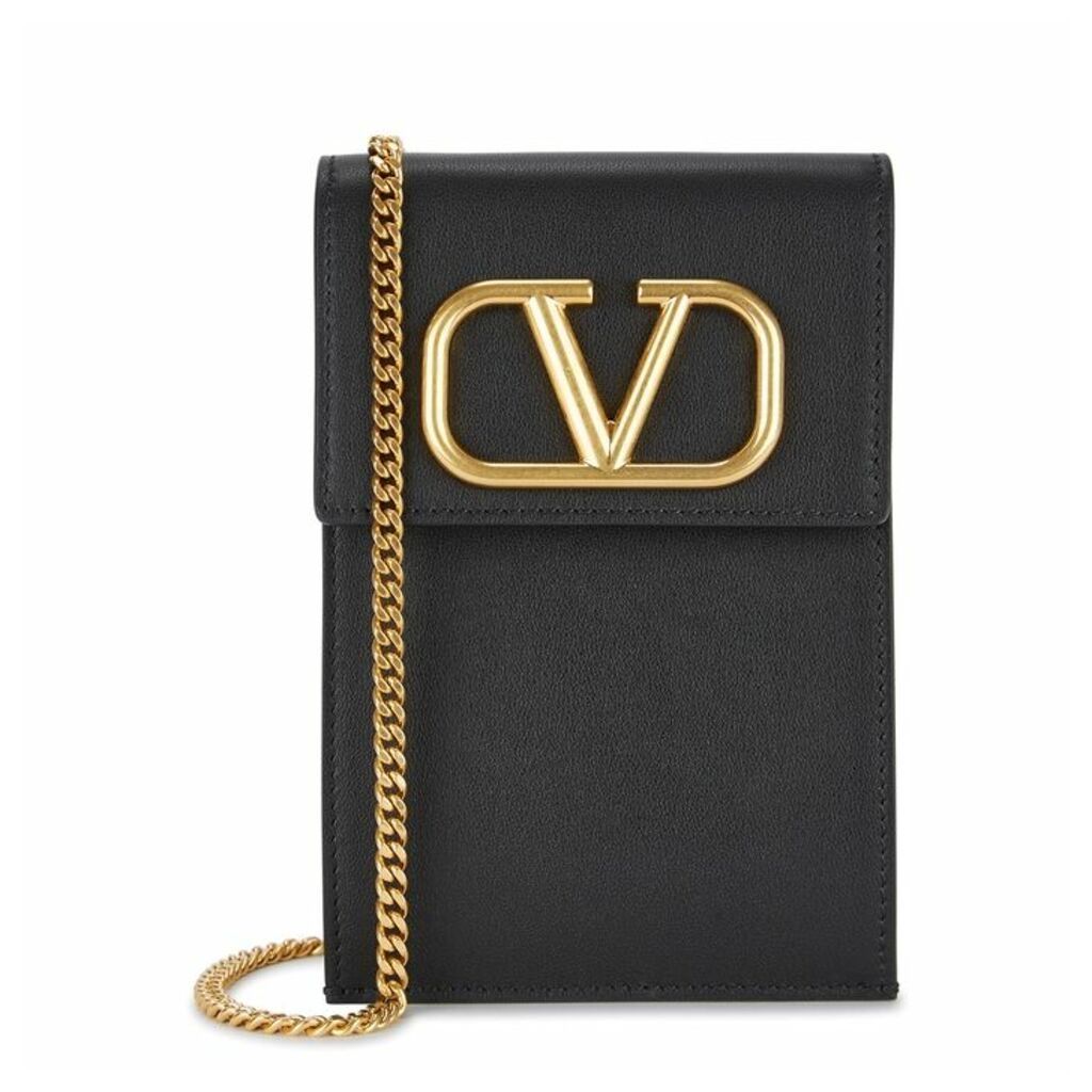 Valentino Garavani VRing Black Leather Cross-body Bag