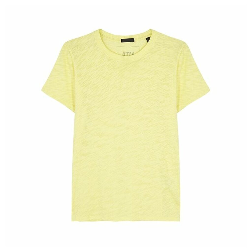 ATM Anthony Thomas Melillo Schoolboy Yellow Slubbed Cotton T-shirt