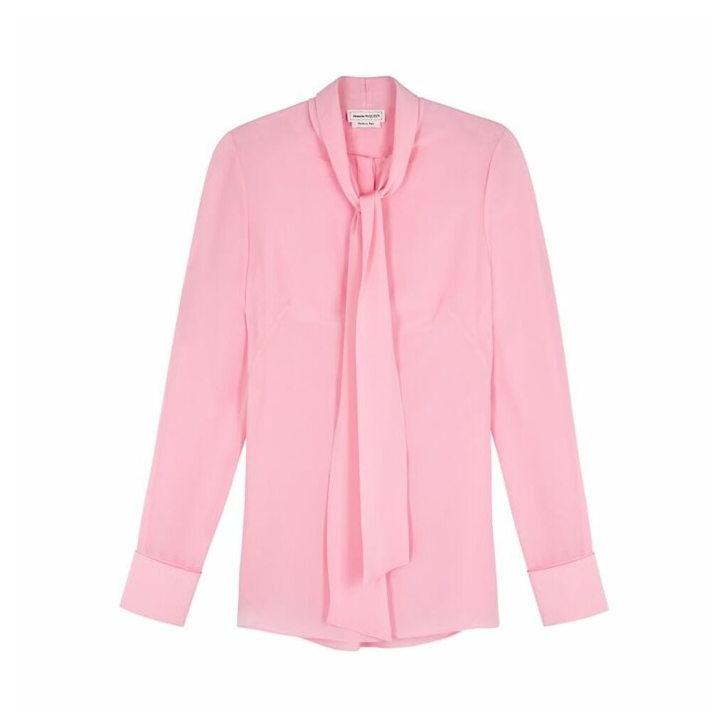 Alexander McQueen Pink Silk Crepe De Chine Shirt