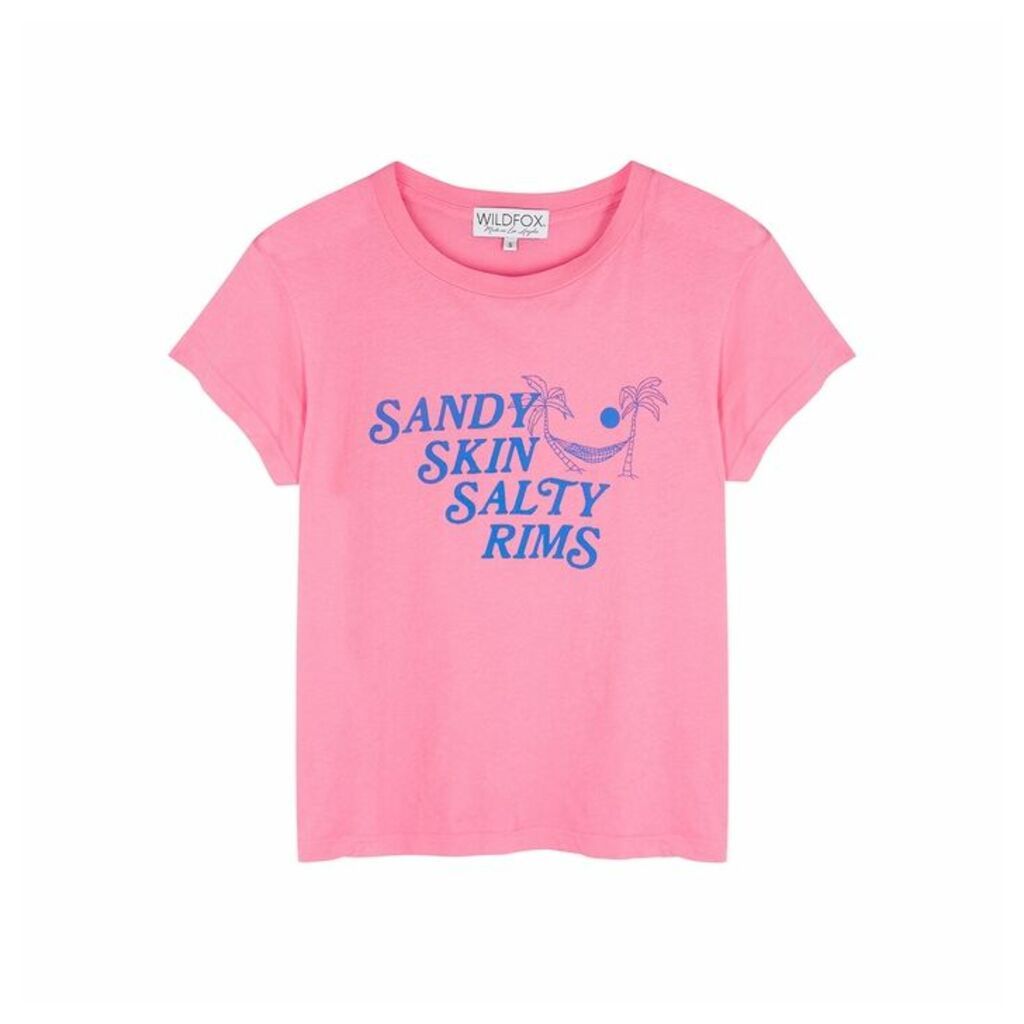 Wildfox Sandy Skin Salty Rims Cotton T-shirt
