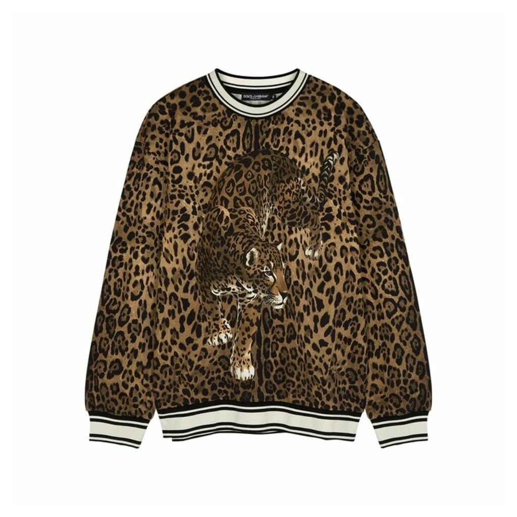 Dolce & Gabbana Leopard-print Jersey Sweatshirt