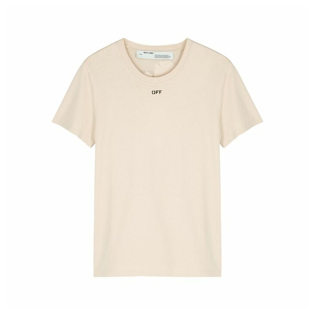 Off-White Printed Blush Cotton T-shirt