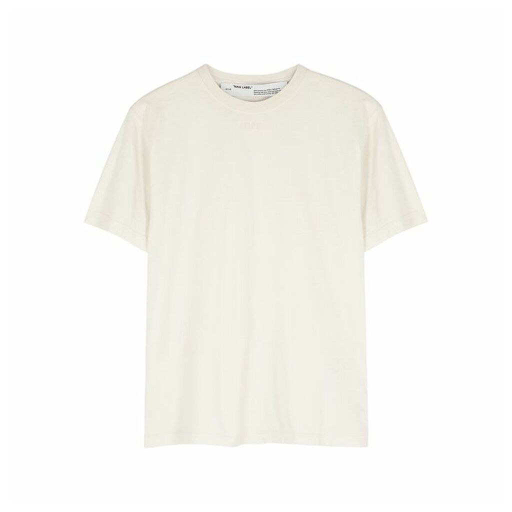 Off-White Ivory Logo-print Cotton T-shirt