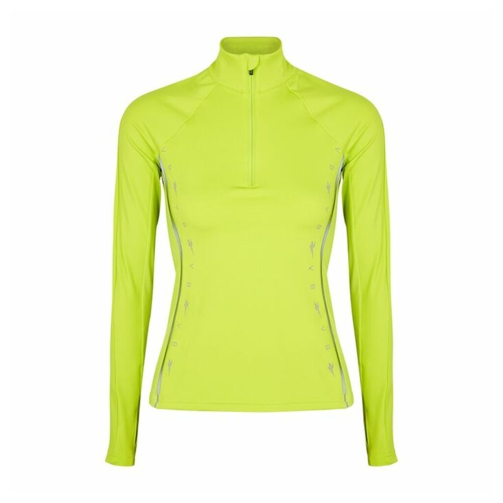 Reebok X Victoria Beckham Neon Yellow Stretch-jersey Top