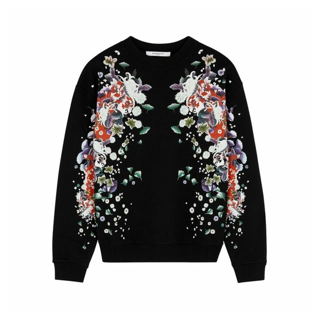 Givenchy Black Printed Cotton Sweatshirt