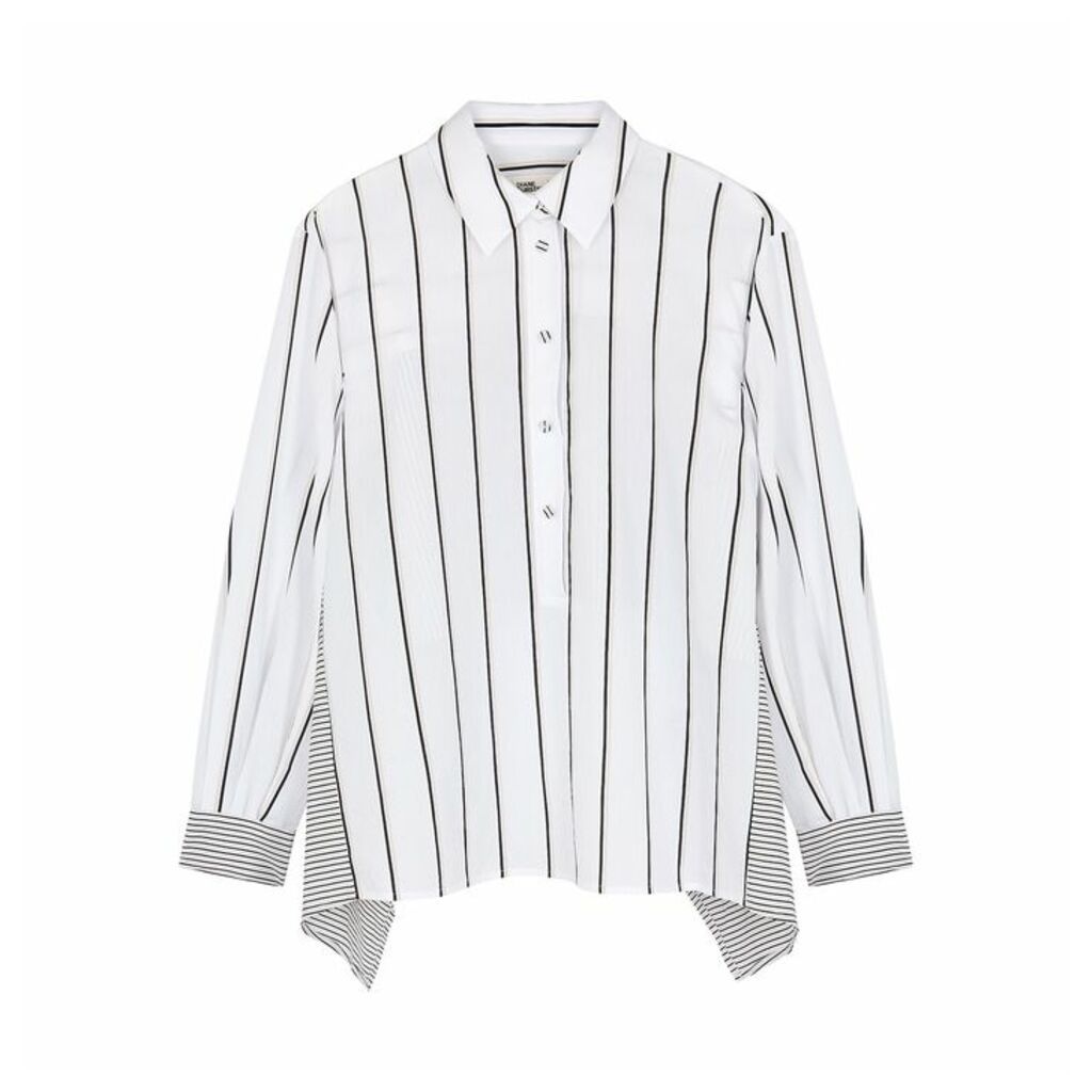 Diane Von Furstenberg Desiree Stripe-jacquard Shirt