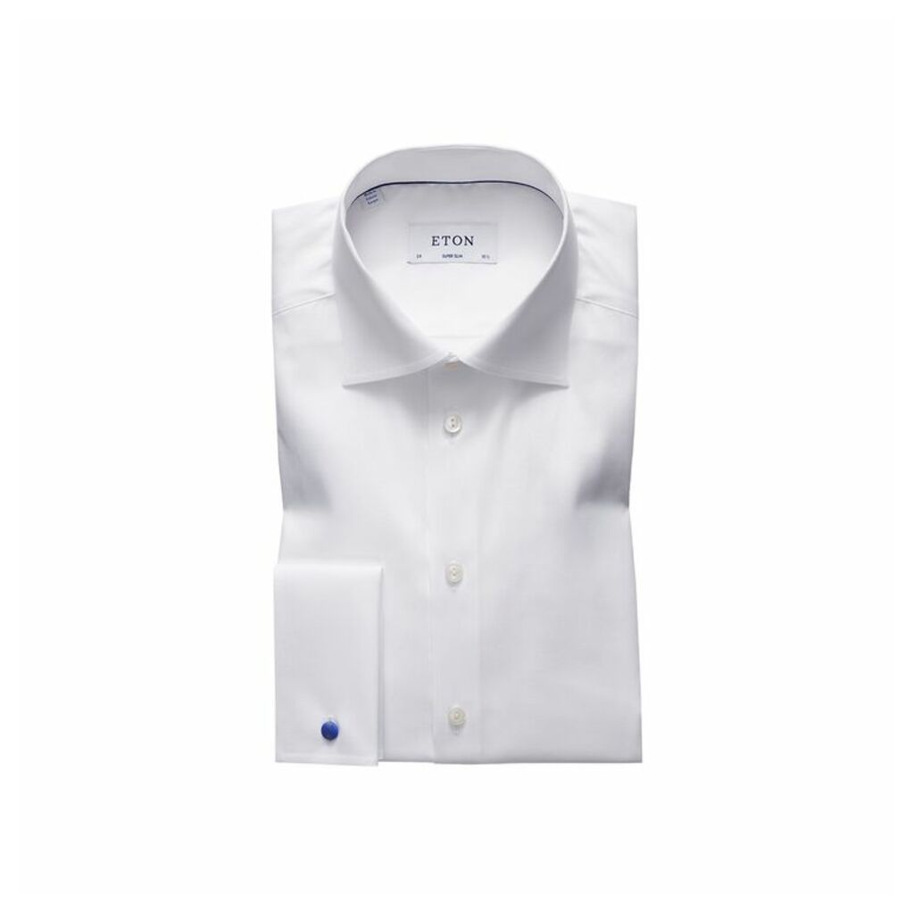 Eton White French Cuff Shirt - Super Slim Fit