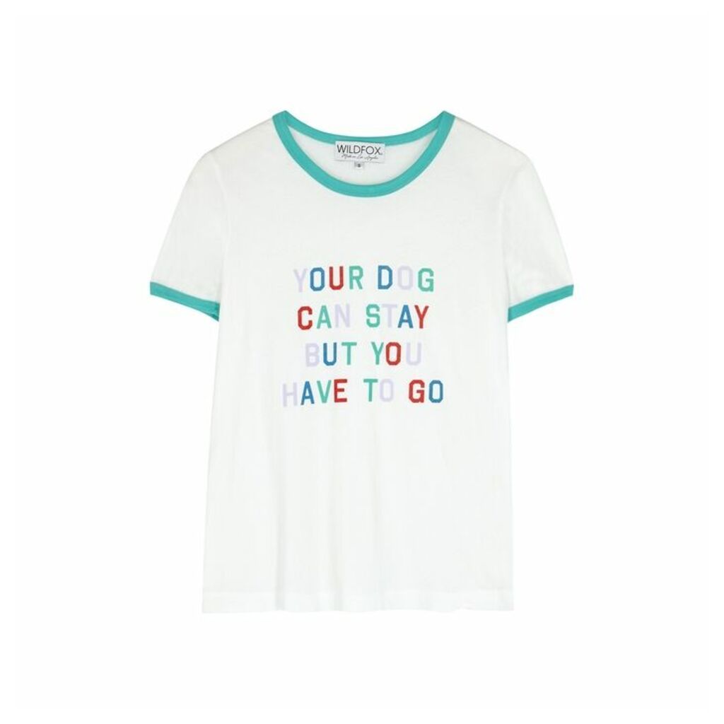 Wildfox Your Dog Printed Cotton T-shirt