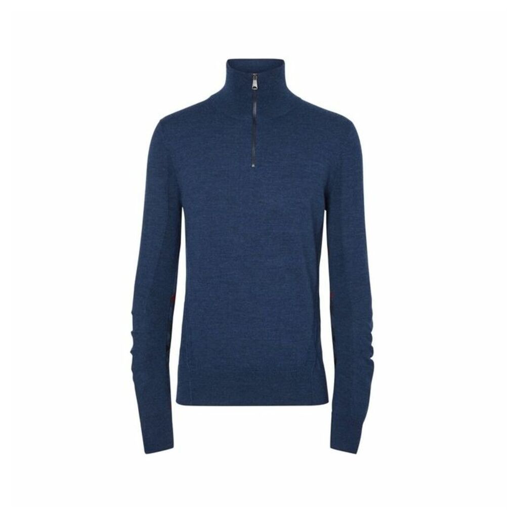 Burberry Merino Wool Half-zip Sweater