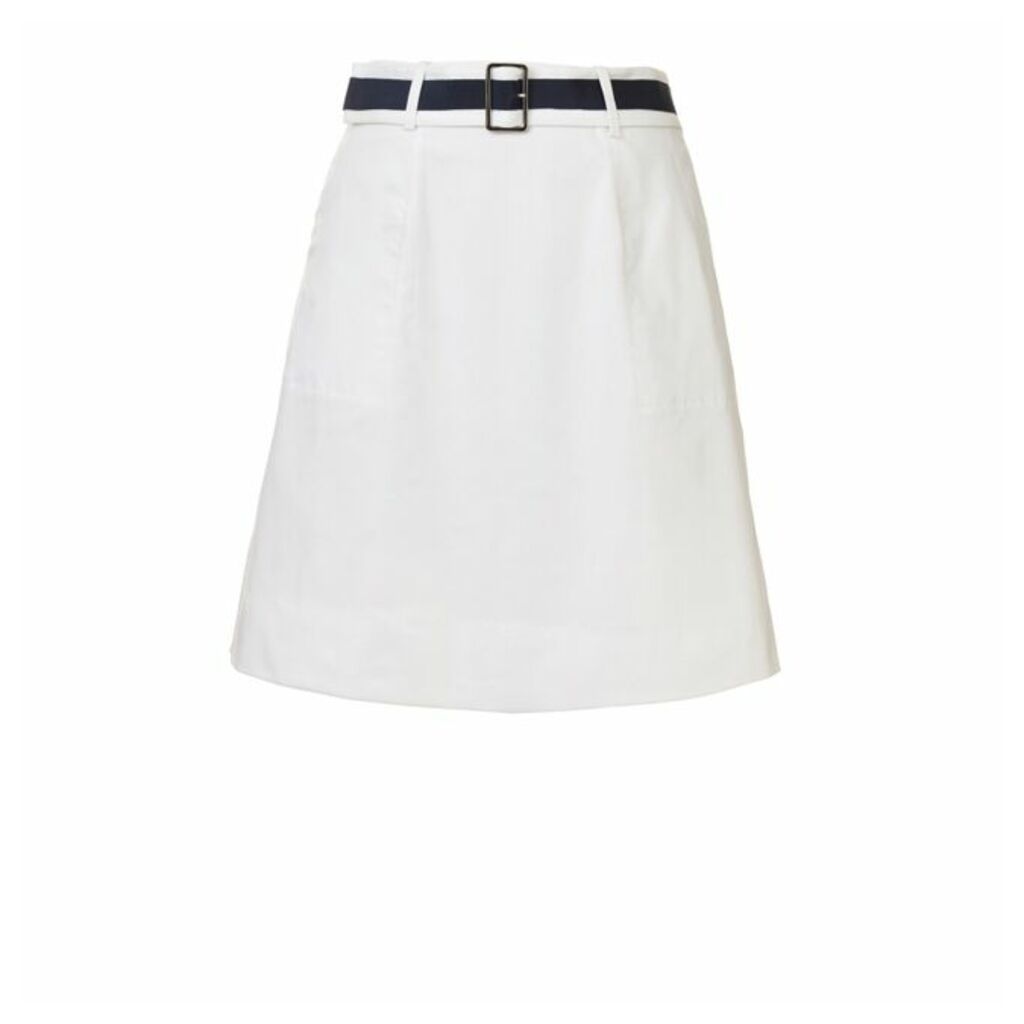 Winser London Cotton Twill A Line Skirt