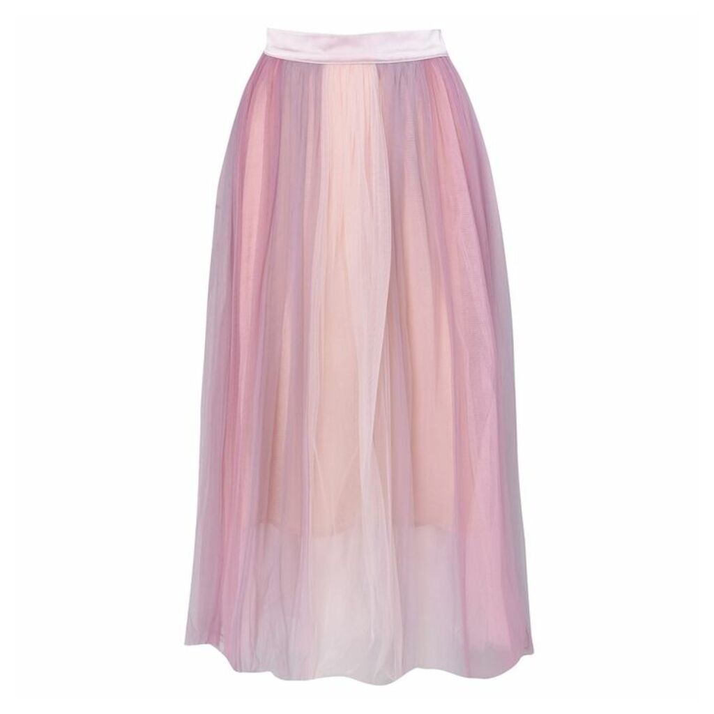 True Decadence Lilac Ombre Tulle Midi Skirt