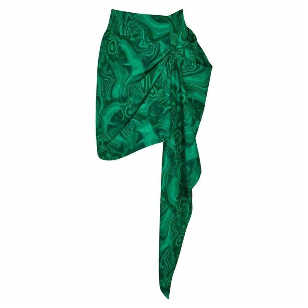 16 Arlington Malachite Green Printed Mini Skirt