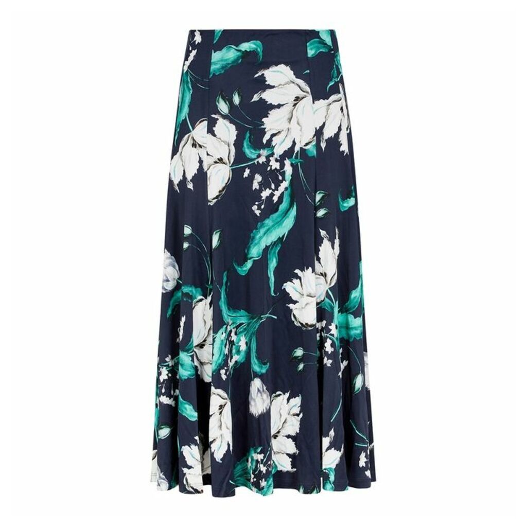 Erdem Vesper Floral-print Midi Skirt