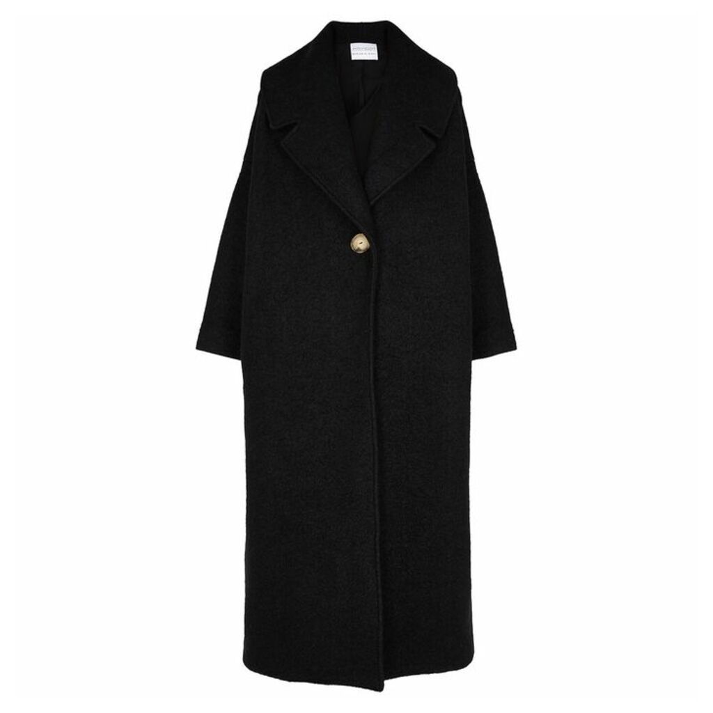 Mariam Al Sibai Black Oversized Bouclé Wool-blend Coat