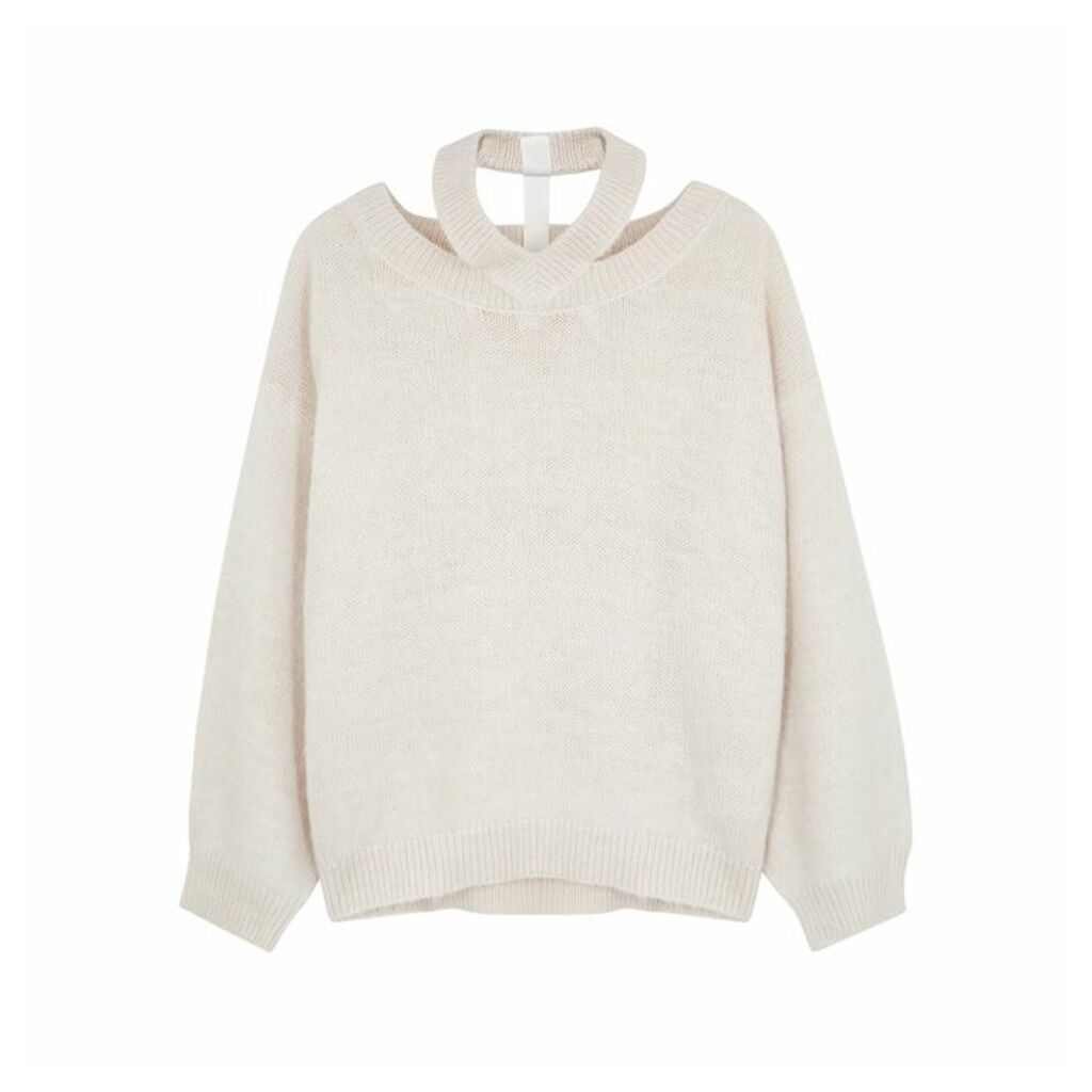 Replay Stone Cut-out Knitted Jumper