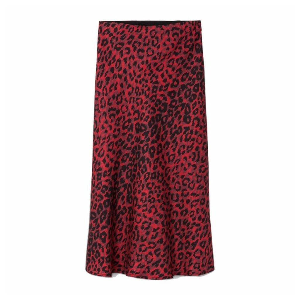 Gerard Darel Flared Leopard Print Tressy Skirt