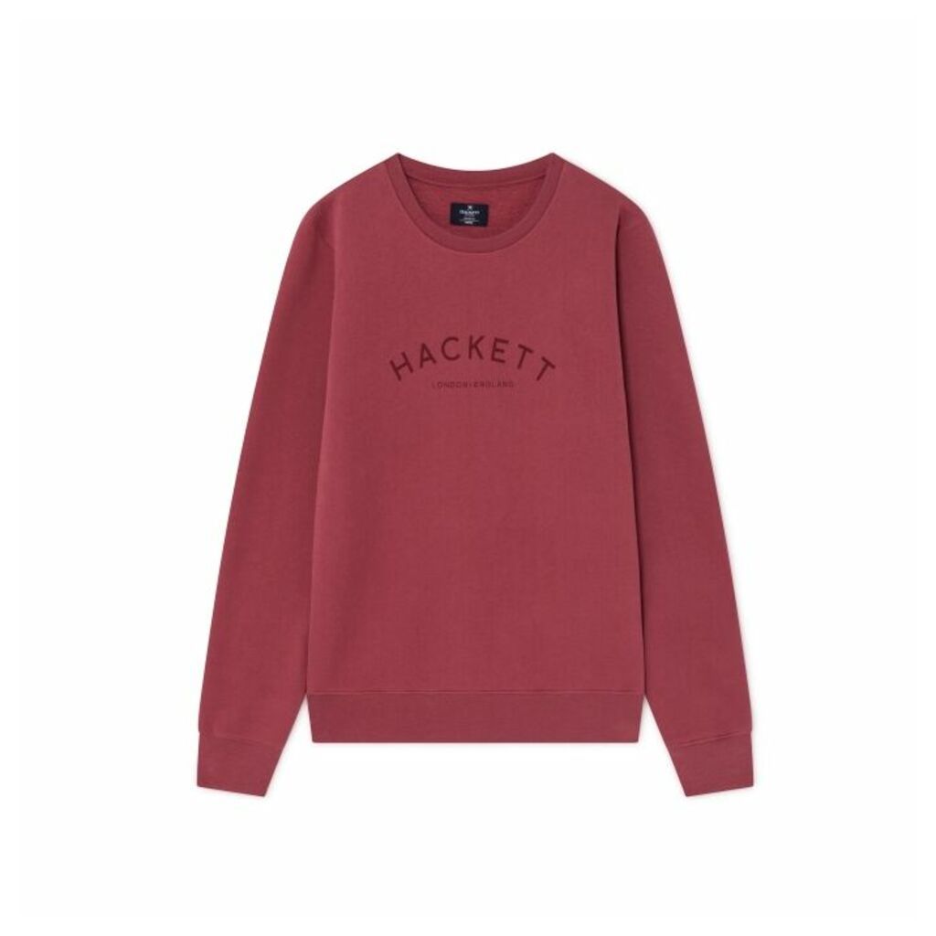 Hackett Classic Logo Detail Cotton Blend Crew Neck Sweater