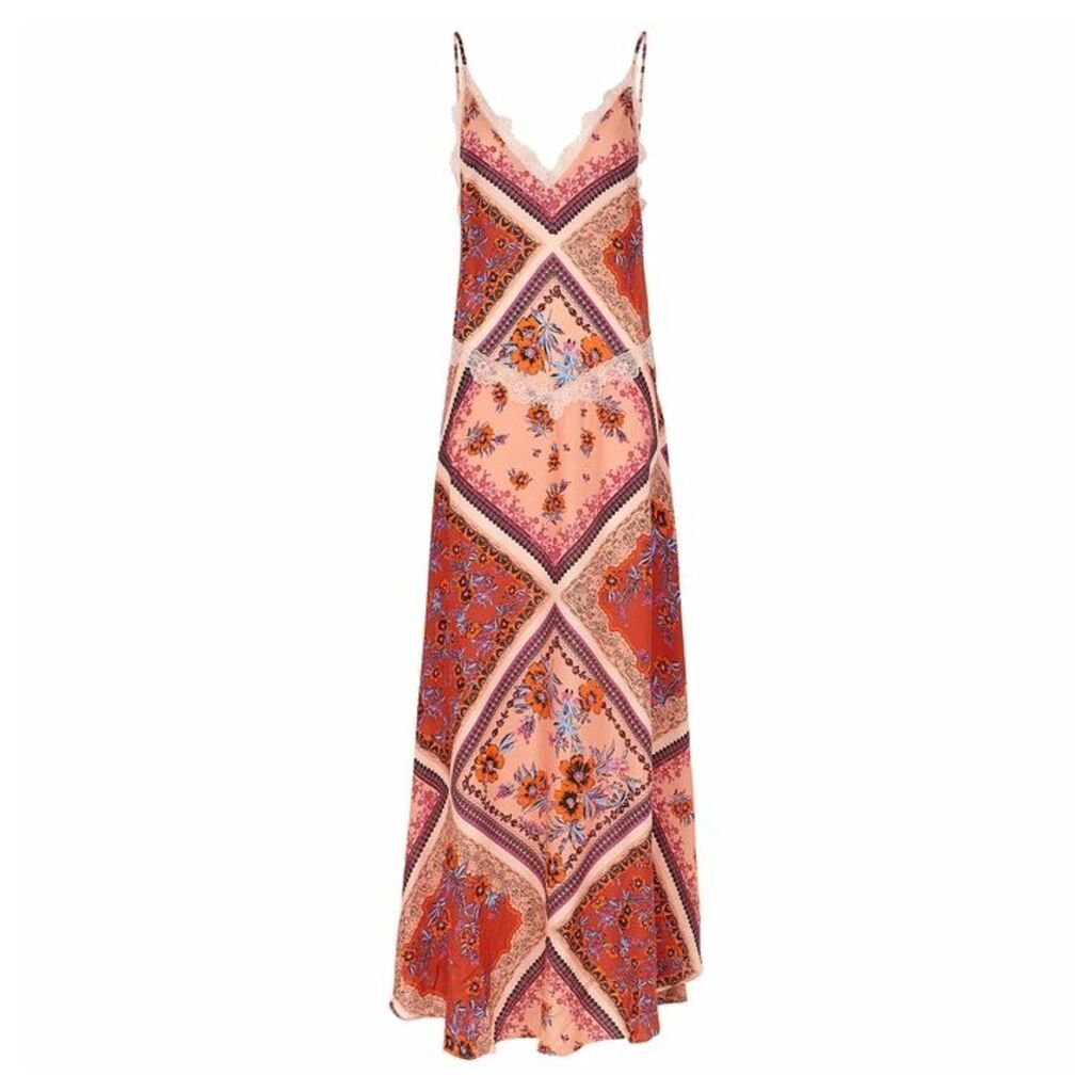 Free People Stevie Printed Textured-weave Maxi Dress