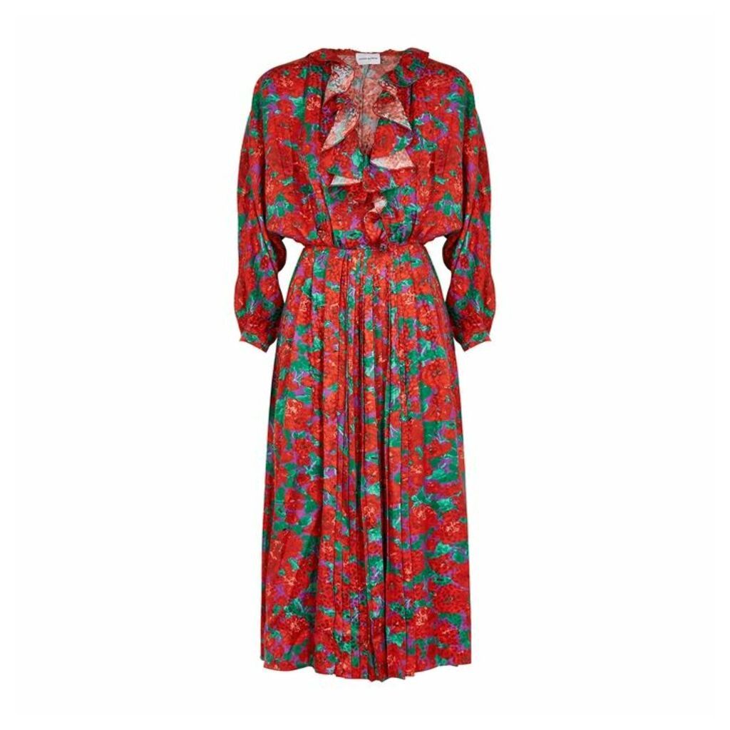 Magda Butrym Ancona Floral-print Silk Jacquard Dress
