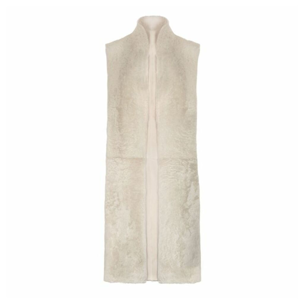 Gushlow & Cole Long Stand Collar Shearling Gilet