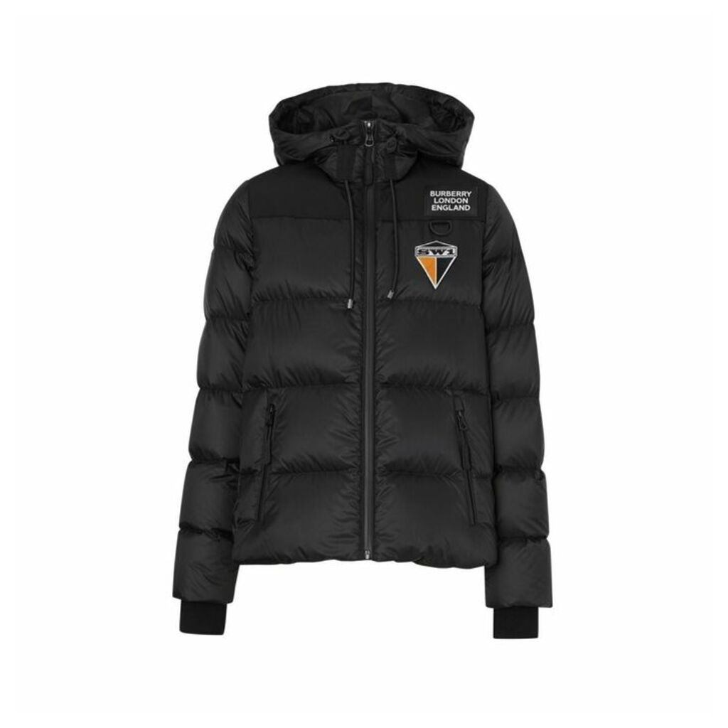 Burberry Logo Graphic Hooded Puffer Jacket